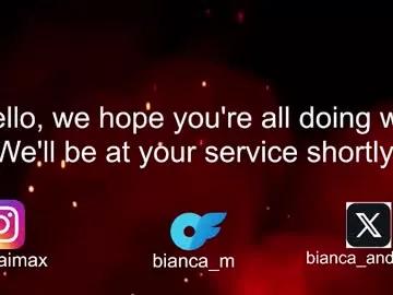 bianca_and_maxwell — bouncing tits(PVT OPEN) sale of videos in biography #cum #bigtits #latina #brunette #squirts [200 tokens left]