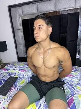 MR_MUSCLE — naked I pull my hard cock and flex
